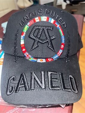 Canelo Black Embroidered 'Undisputed' Flag Cap Dandy Hats